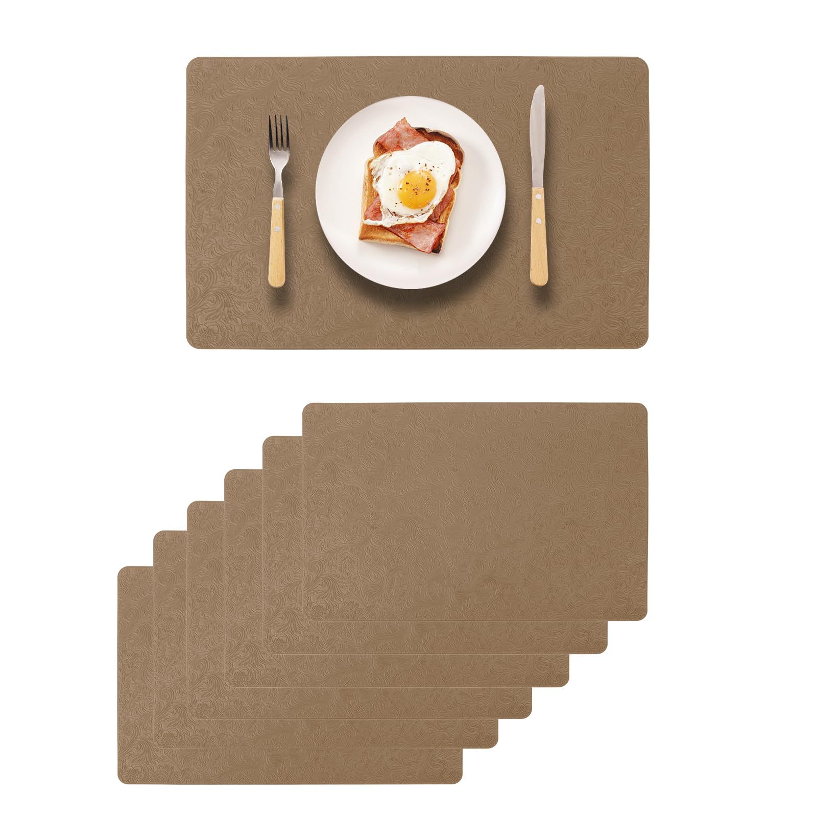 Cojín de cuero en relieve pvc estampado retro lujoso ligero impermeable aislamiento térmico cojín de comedor de hotel cocina cojín occidental