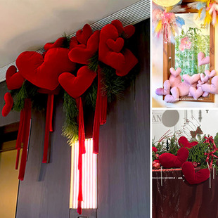 38Th Goddess' Day Heart Background Cloth Window Decoration Setup Photo Check-In Internet Celebrity Display Store Atmosphere Props