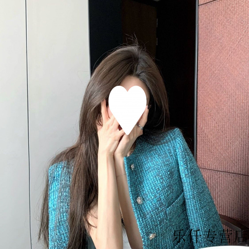 Super Stylish Short Dopamine Chic Ladylike Jacket for Women, New Spring and Autumn Tweed/Polyester (Poly)