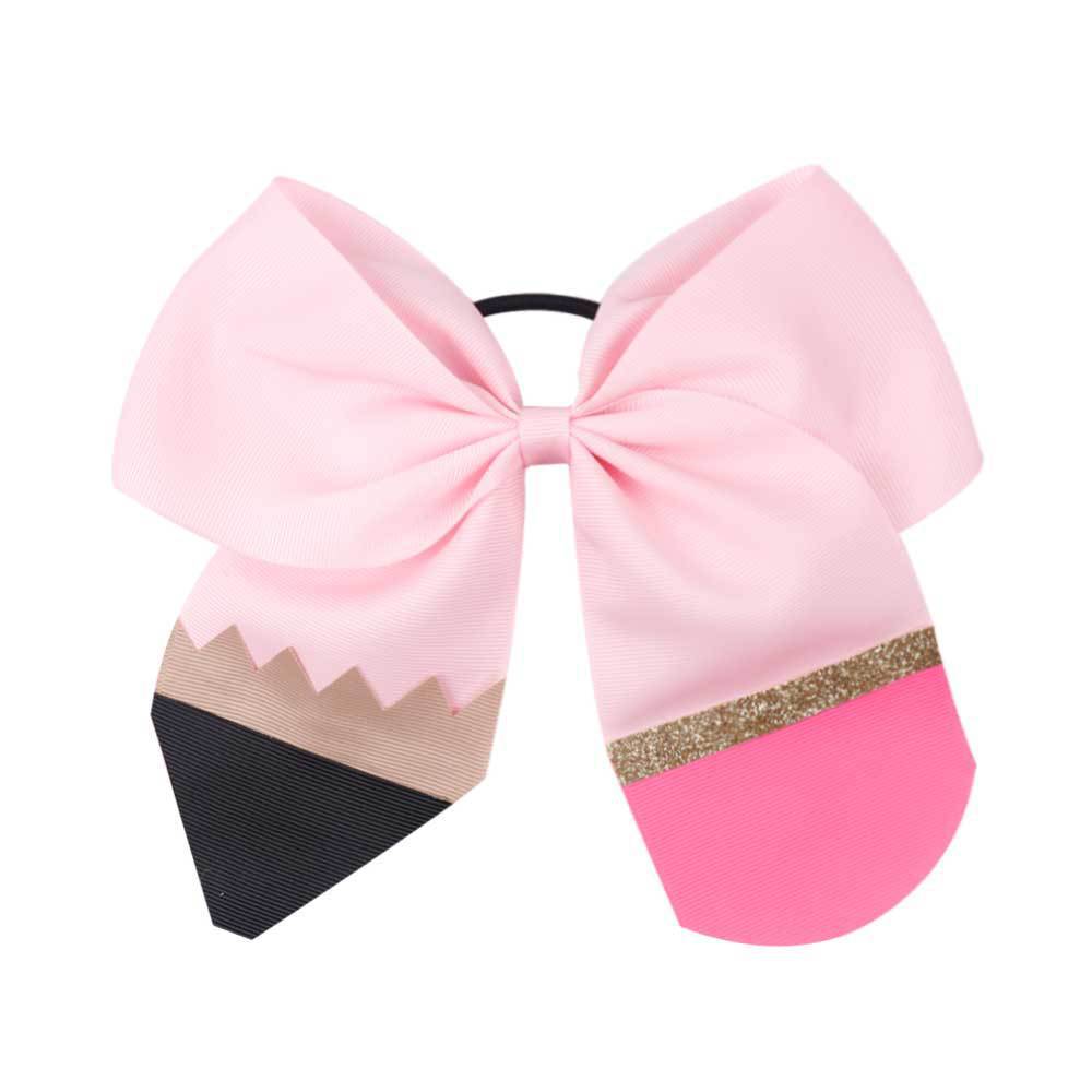 pencil Pattern Girl's Cute Simple Style Pencil Rib Ribbon Bowknot Hair Tie