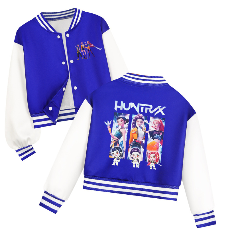 Kpop猎魔女团 春秋儿童短款棒球服套装  4853|undefined