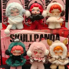 泡泡玛特SKULLPANDA系列搪胶毛绒公仔挂件礼物盲盒玩具玩偶