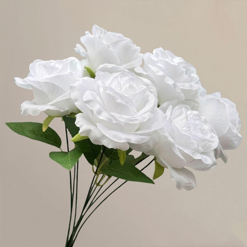 特价仿真花婚庆用花玫瑰蝴蝶兰百合满天星绣球假花白色仿真花批发|undefined