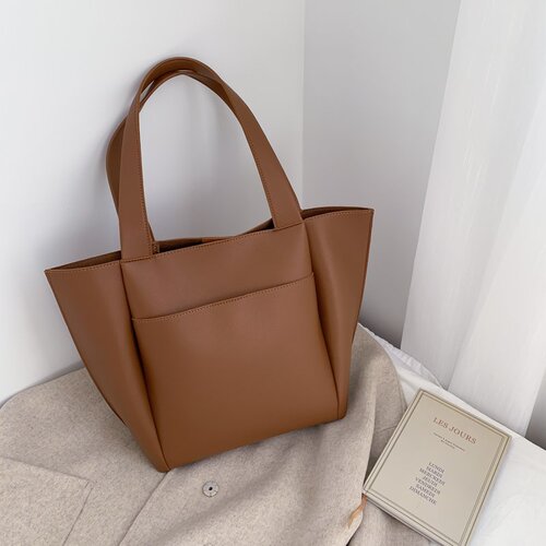 Women's Single Shoulder Bag, Quality Commuter Bag, Soft Leather, European and American Style,  New Arrival, Fashionable and Versatile Hand-held Tote Bag
