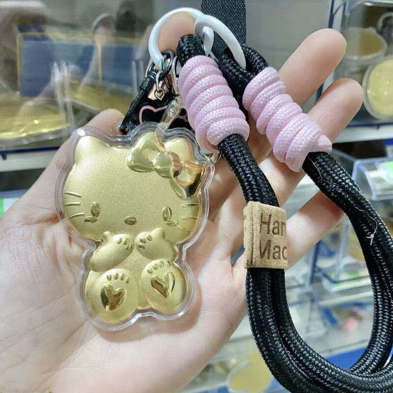 水貝人気ラブブゴールドキーホルダー LABUBU バッグペンダントパンダペンダント携帯電話チェーン漫画卸売|undefined