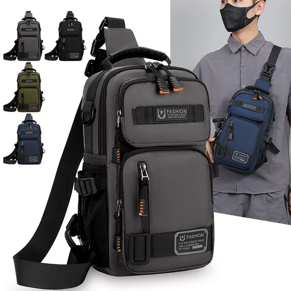 Wholesale Men's Chest Bag Large Capacity Personalized Trendy Portable Shoulder Bag Work Commuter Tooling Multi-function Crossbody Bag