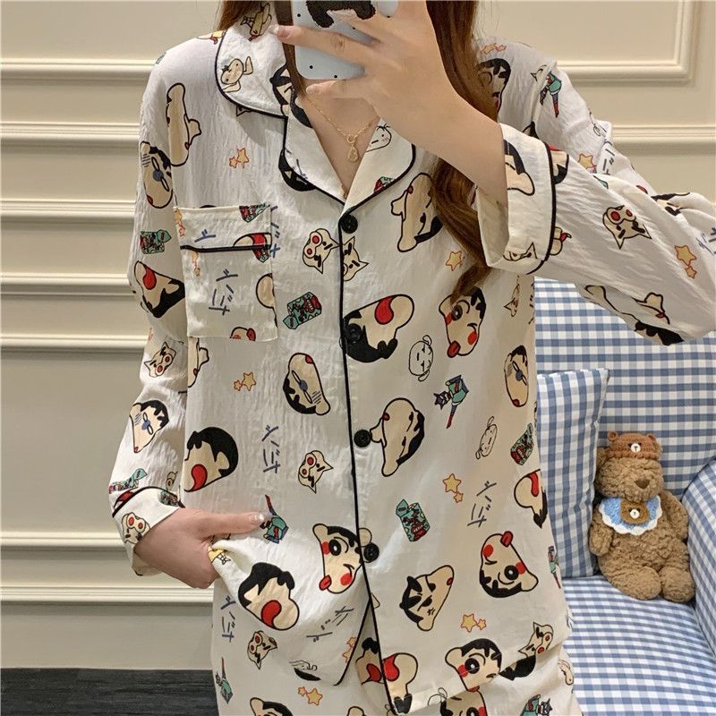 Al por mayor transfronterizo KT gato pijama mujer primavera y otoño nubes algodón manga larga 2026 nuevo juego de ropa de hogar encantadora super caliente