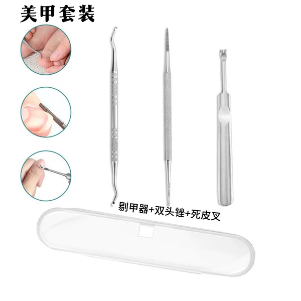 Stainless Steel Nail Picker to Clean Nail Groove Dirt and Ingrown Toenails Double-Headed Nail Picker Nail Picker Manicure Tool Manicure
