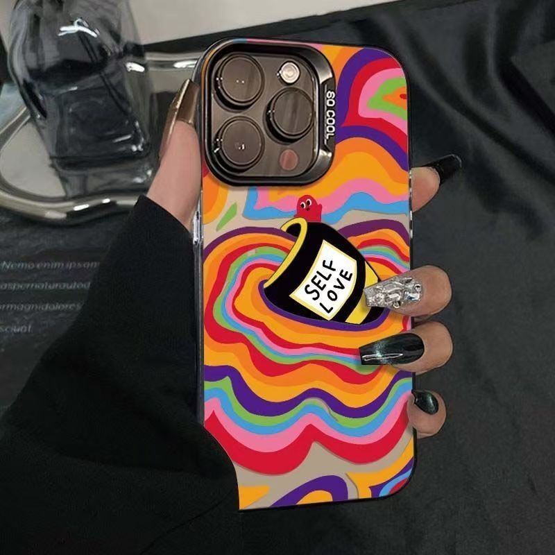 Rainbow Cup Suitable for Apple 16Pro Mobile Phone Case Iphone17 New 15Promax Creative 14Pro Trendy