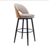 Итальянские барные стулья, современный простой домашний светильник, роскошный элитный железный вращающийся барный стул со спинкой, высокий табурет