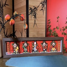 新款年货福禄寿喜财立体年画五路财神一条路春节热卖礼品