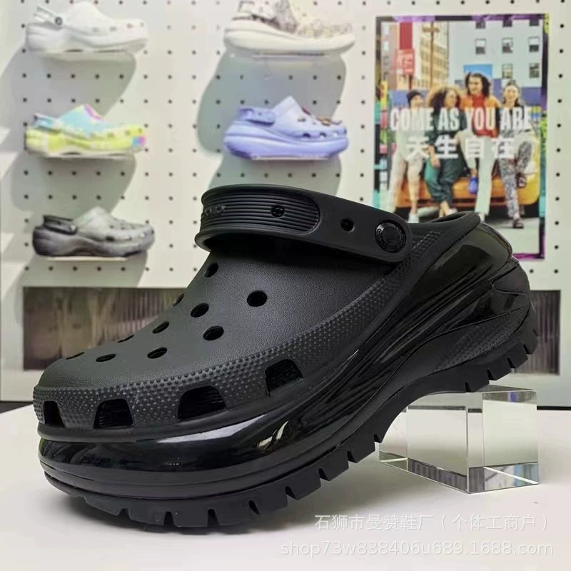 Женские сандалии с перекрестными ремешками, на толстой подошве, увеличивающие рост, с глянцевым дизайном и закрытым носком, пляжные сандалии 2079882025, глянцевый дизайн.