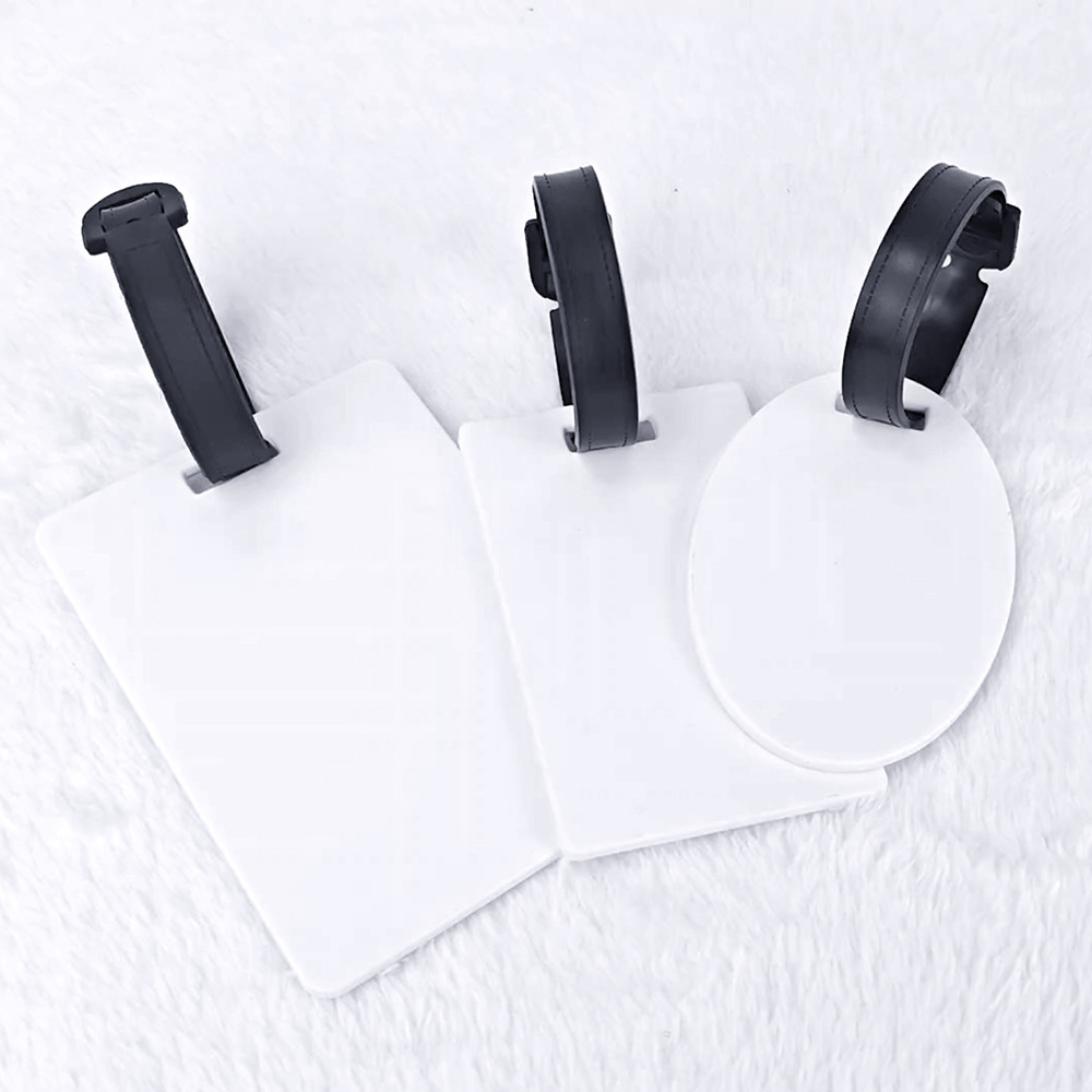 Nuevo producto de transferencia térmica pequeña placa de equipaje de plástico rectangular