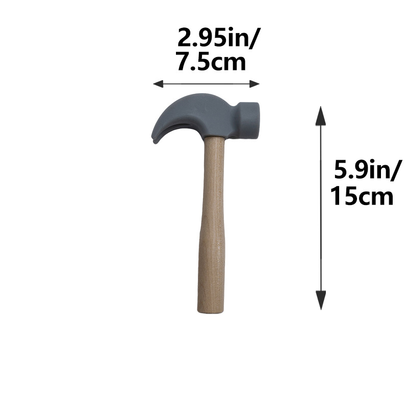 Martillo para niños martillo de madera juguete simulación pequeño martillo de madera tocando juguete pequeño martillo jardín de infantes Taller de madera herramienta de frotamiento