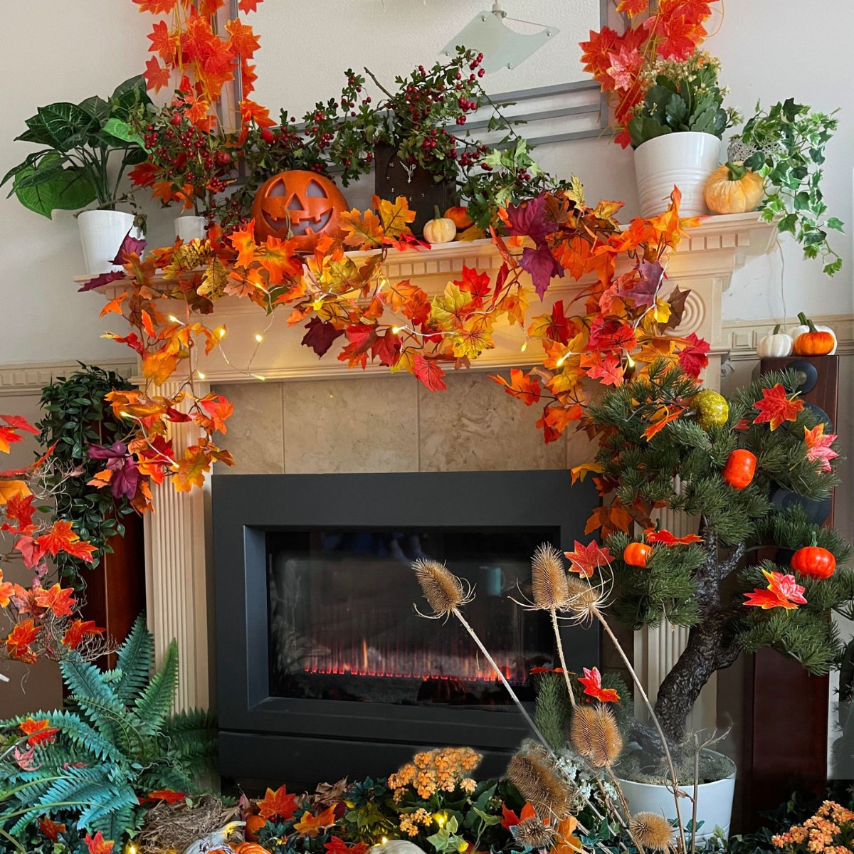 Día de Acción de Gracias transfronterizo imitación de arce