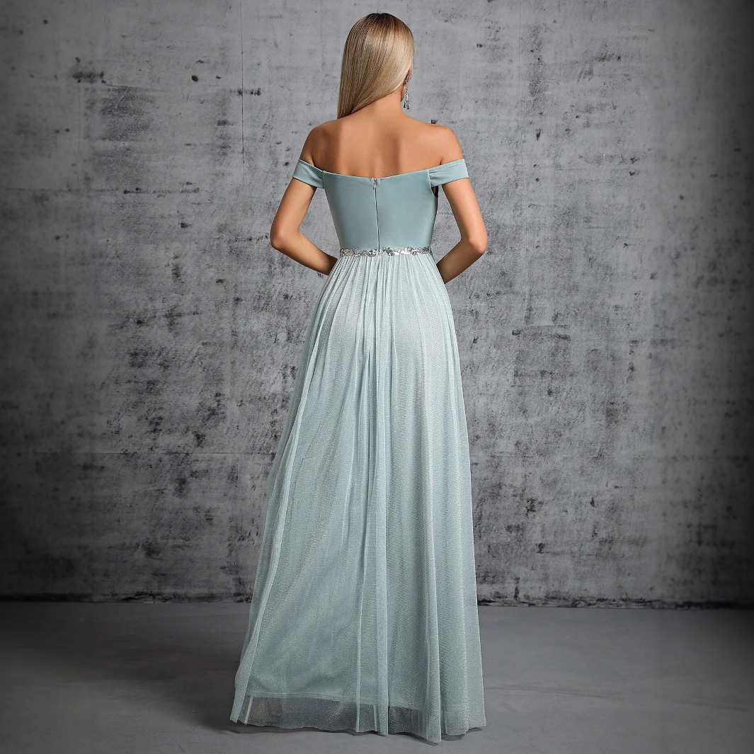 2026 nuevo vestido de baile de hombro transfronterizo europeo y americano vestido de estilo adelgazado vestido de adulto vestido de mujer image 4