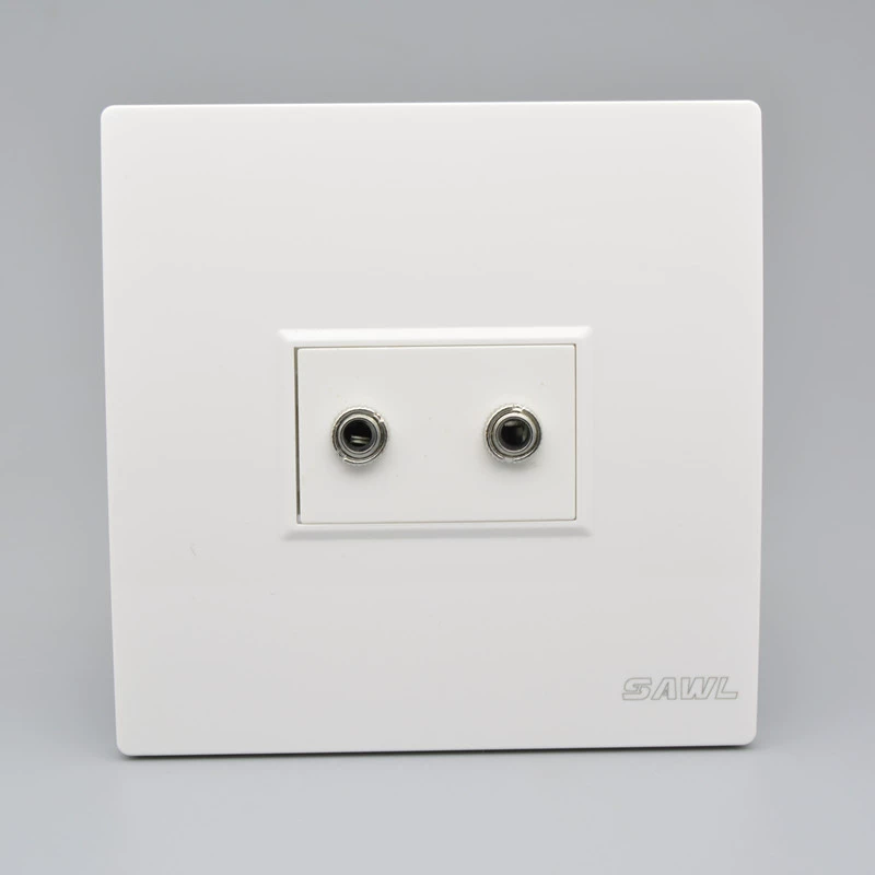 Аудиоразъем для наушников с двумя отверстиями 86 Тип 2 3,5 мм модуль для наушников без сварки двойной аудиопорт стерео панель