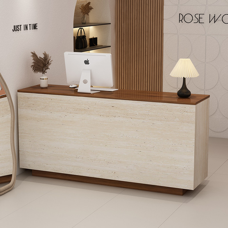 Small front desk for clothing stores, cash register counter, shop round-corner bar counter, reception desk, island counter table for supermarkets and convenience stores