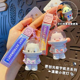 百茂 Оригинальный космонавт, мультяшный брелок, аксессуар на рюкзак с подсветкой для ключей