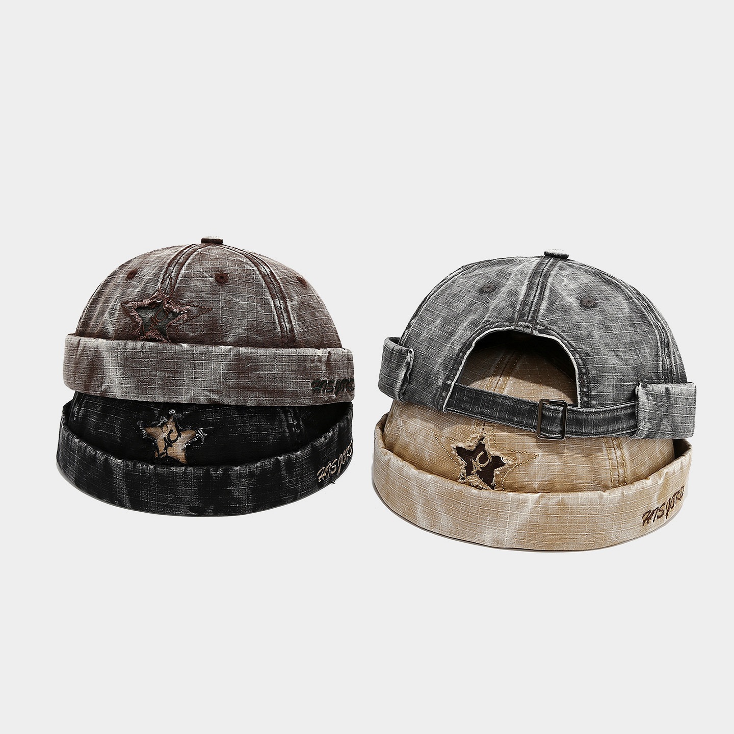 Modas de moda retro hombre retro sombrero de otoño calles hip hop letras pentagrama pegatinas gorras de piel de melón mujer