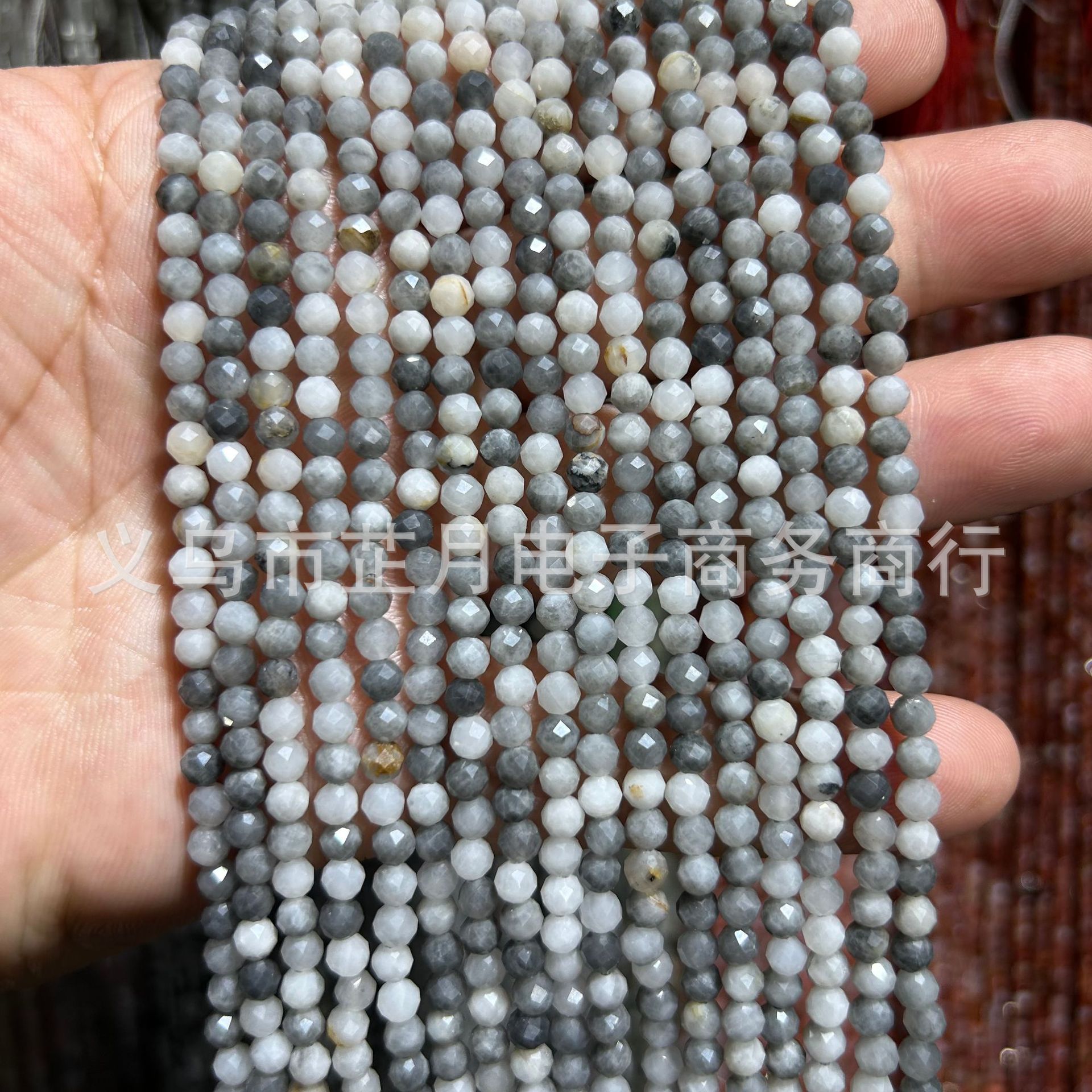 Pequeñas cuentas 2mm3mm4mm facetas todo tipo de ágata Cristal de piedra natural granos sueltos DIY joyería pulsera collar