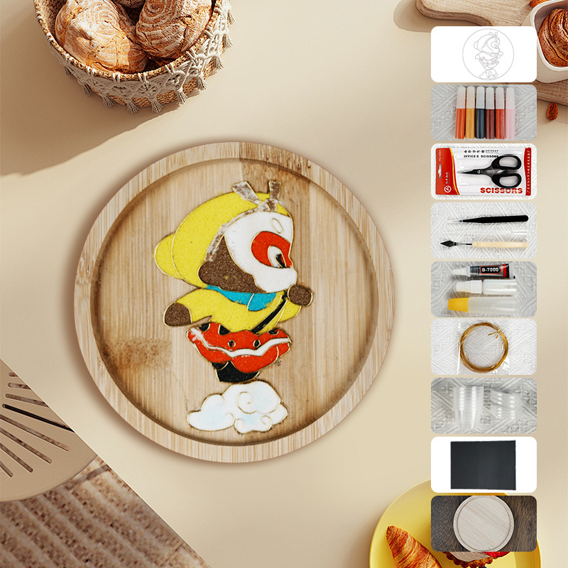 Materiales tradicionales hechos a mano Jintao Landiy pintura de esmalte novatos tazas esteras estudiantes activos cultura cultural inmaterial