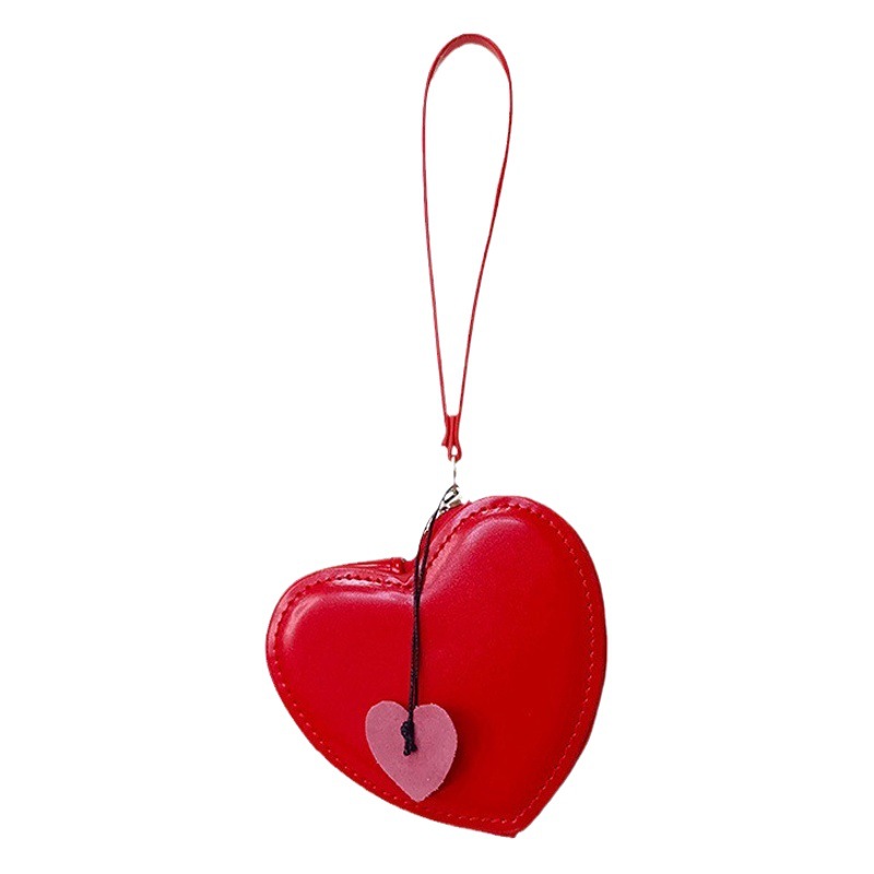 Red Love Lady Wallet 2024 Cross-border North American Hot Coin Bag Wholesale Cute Mini Wrist Bag