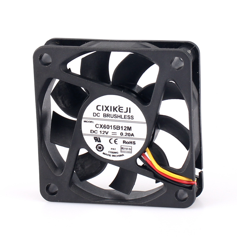Factory direct supply 6015 cooling fan DC5V12V24V DC industrial power supply charger humidifying silent 6cm