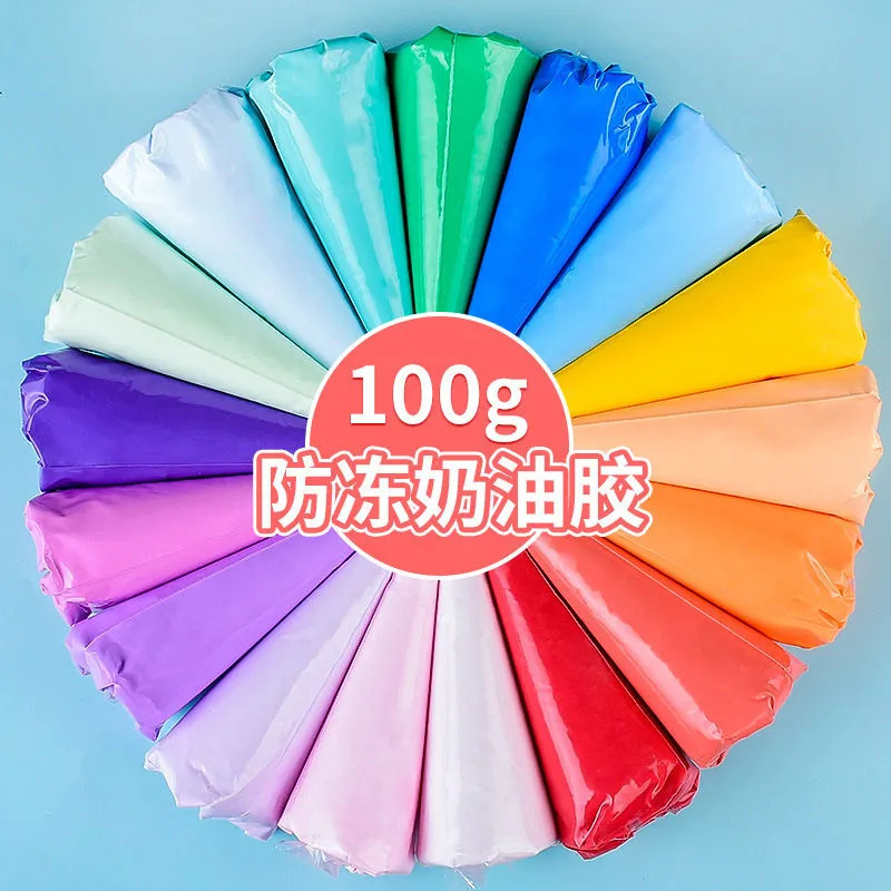 Simulación pegamento crema al por mayor pegamento crudo 100g Paquete Grande DIY teléfono móvil Shell alimentos y material de juego marco de fotos caja de papelería Decoración