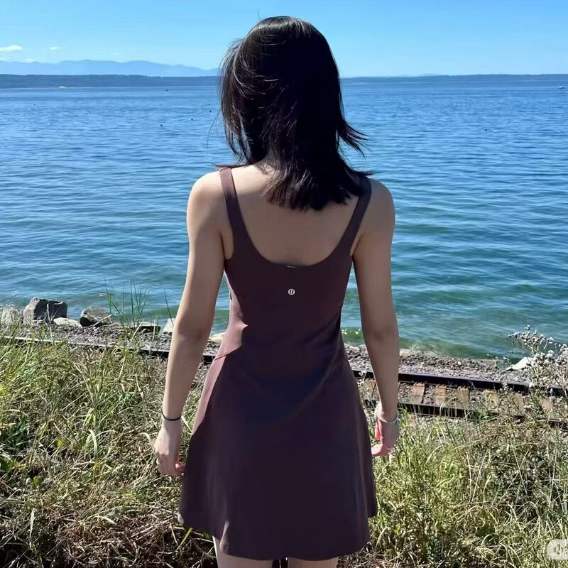Lulu Original Label Dress for Women 2025 Summer New Style Backless French Waist-Cinching High-End Tank Dress Bodycon Short Skirt Trendy Lulu Original Label Dress for Women 2025 Summer New Style Backless French Waist-Cinching High-End Tank Dress Bodycon Short Skirt Trendy