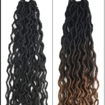 Doble color gradiente corto de pelo de cáscara de huevo rollo denso rizos pequeños rizos