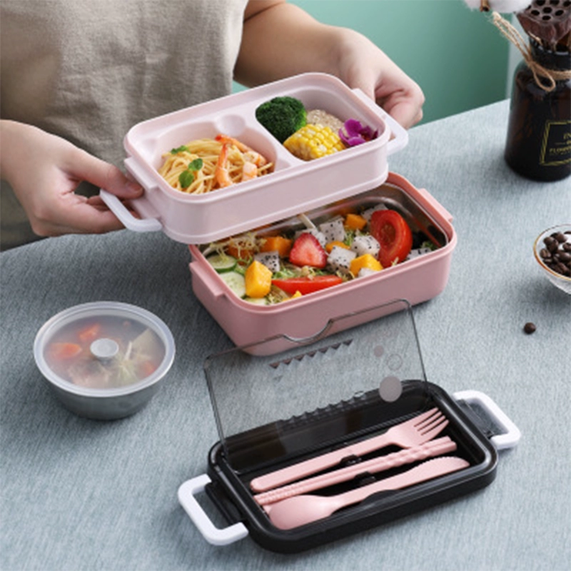 ☺304 Нержавеющая сталь ланч бокс Bento箱 для школьников