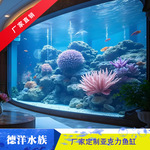 亚克力板材厂定制海洋馆水族馆超白鱼缸办公室锦鲤地缸设计水族箱
