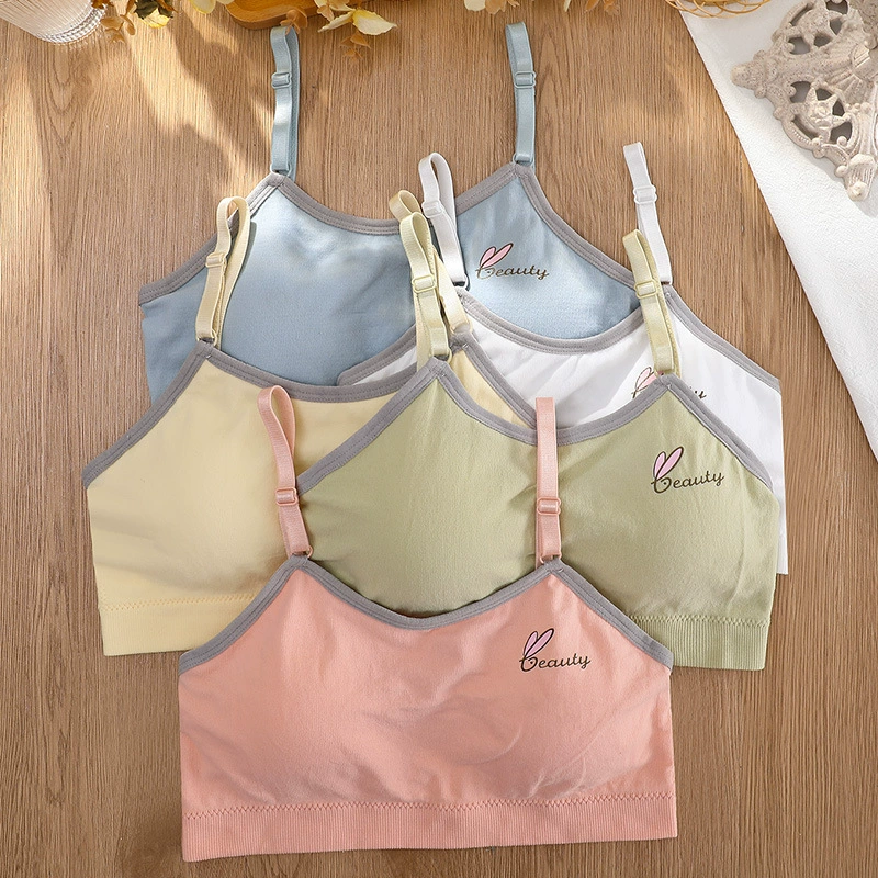 Развивающее нижнее белье для девочек, женское нижнее белье для учащихся средней школы, анти-ходячая легкая упаковка, бюстгальтер без оправы, спортивный жилет-майка, женский
