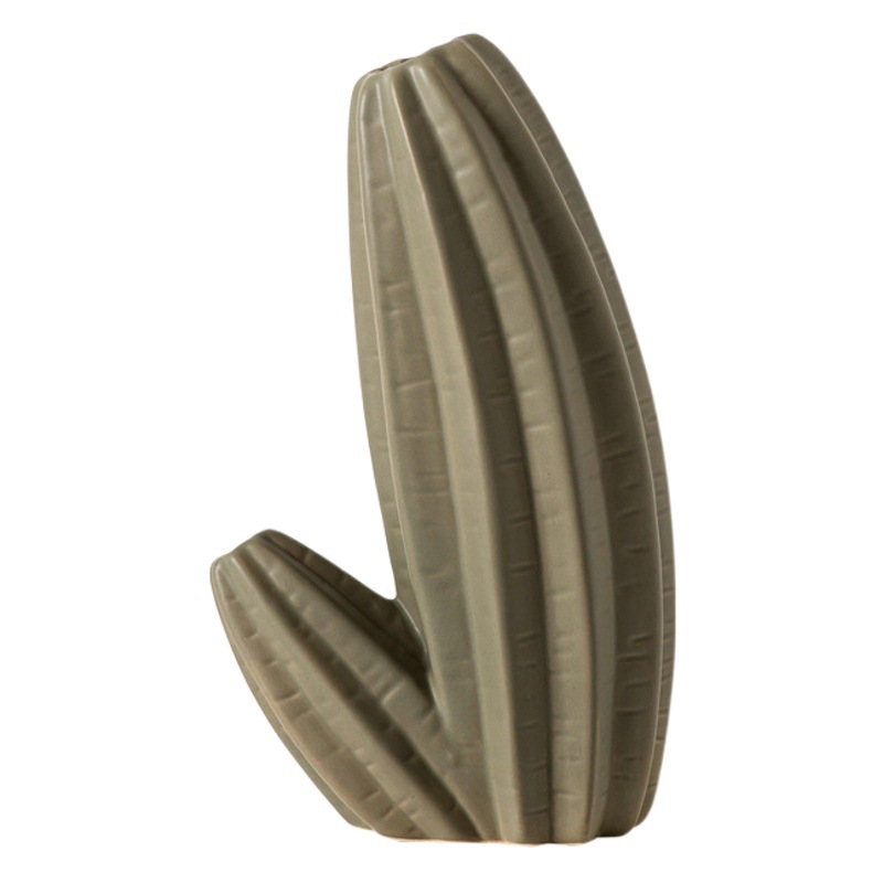 INS Estilo nórdico cactus verde cerámica decoración hogar sala de estar TV gabinete decoración creativa florero de cerámica