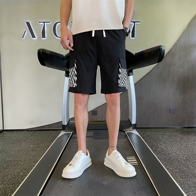 Premium overalls men's fashion brand ruffian sports pants 2023 summer thin version - printable Tiktok face sheet_voghion.com