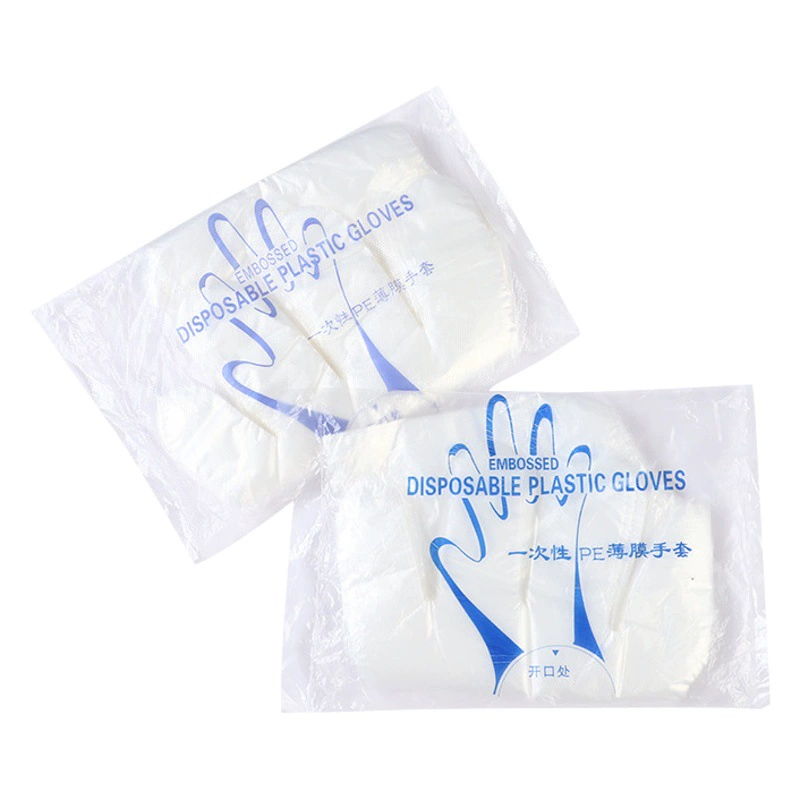 Одноразовые перчатки оптом Пищевые утолщенные пластиковые перчатки для общественного питания Бытовая кухонная пленка Прозрачные перчатки