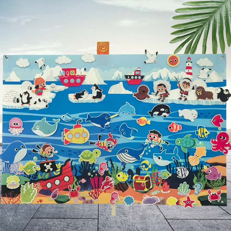 Fábrica en stock sintió tablero ocupado educación para niños ciencia y educación juguetes aprendizaje tablero infantil acción entrenamiento educación tablero