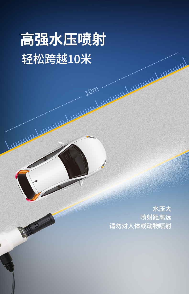 Factory Direct Sales Wholesale Wireless Car Washing Machine Lithium Battery Car Washing Water Gun High-Pressure Car Washing Gun for Spraying Pesticides and Watering Flowers Car Washing Gadget