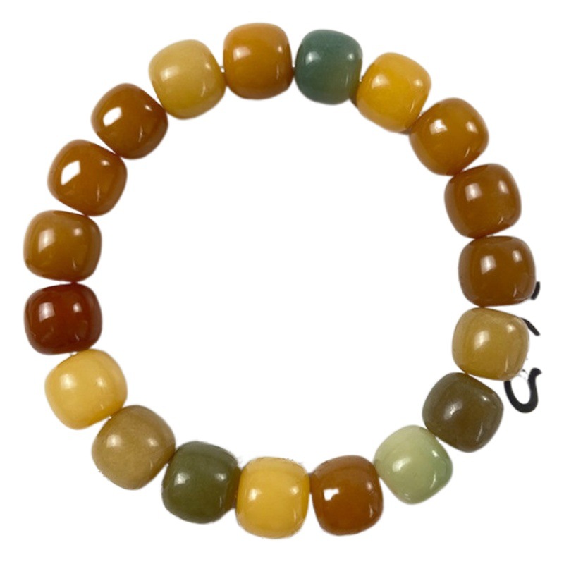 Original Ecología rica multi-tesoro pulsera de raíz de Bodhi color caramelo solo círculo bobinado suave tiro alto tres colores pulsera Bodhi