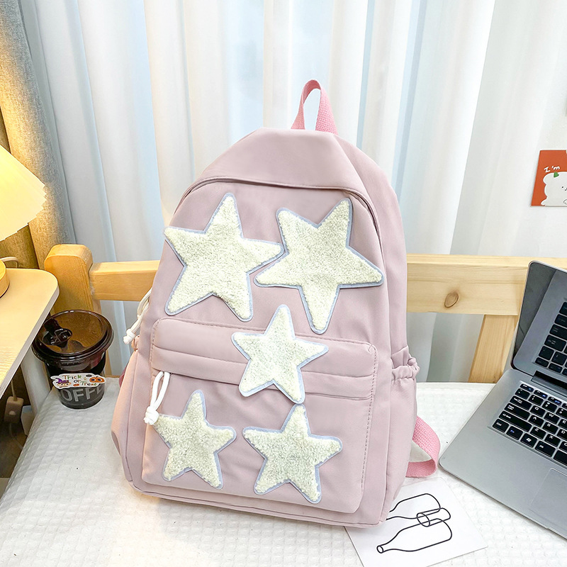 Mochila Escolar de Gran Capacidad para Estudiantes de Nylon Impermeable y Ultraligera para Educación Escolar