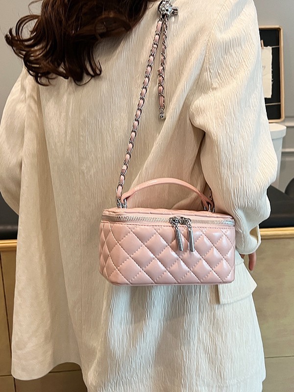 Bolso de mano de alta sensación para mujeres 2026 nuevo nicho bolso de caja de lujo ligero cadena de diamante bolso de hombro image 4