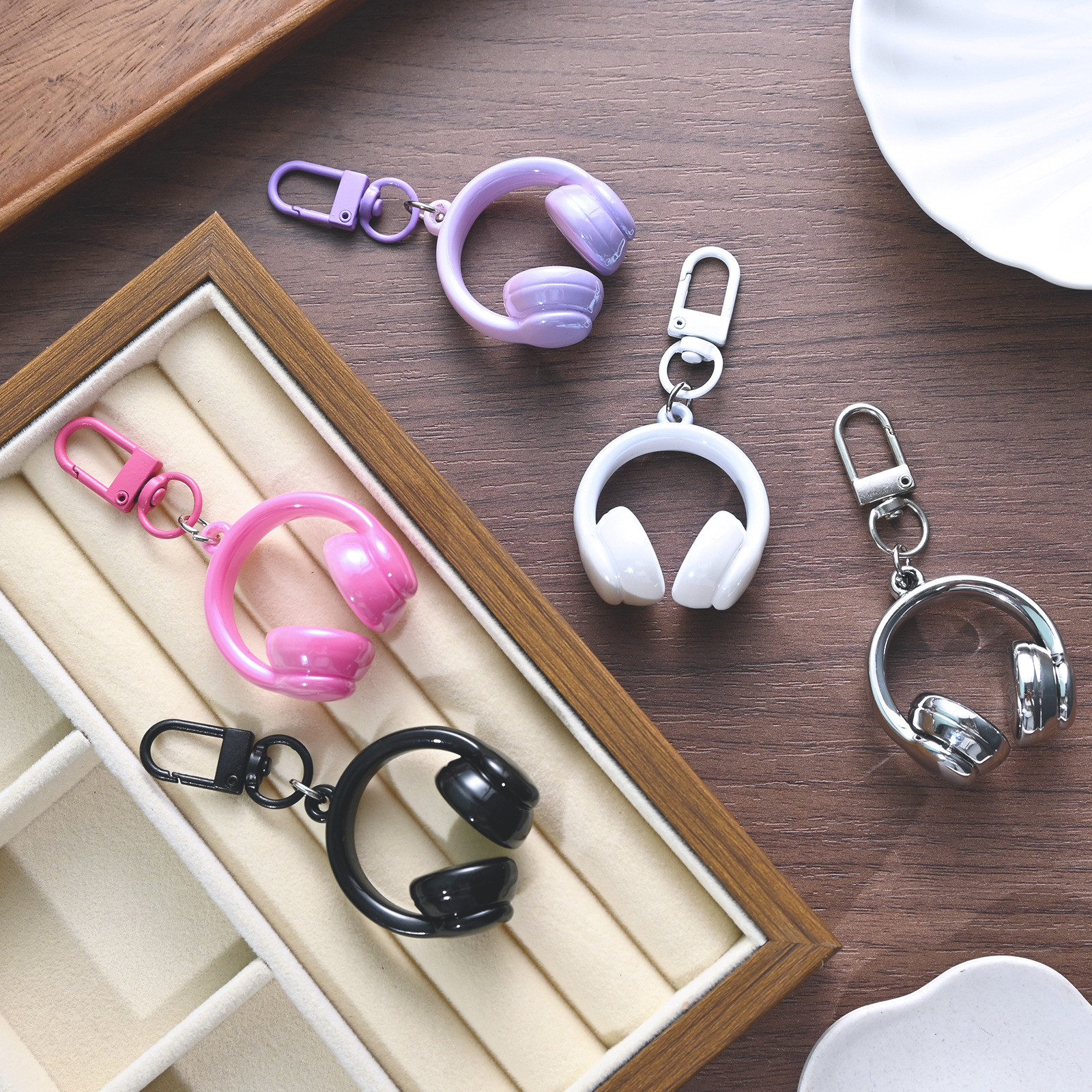 New Stereo Small Headphone Pendant, Sweet and Cool Stylish, DIY Mobile Phone Chain, Student Bag, Girl Bag, Jewelry Pendant