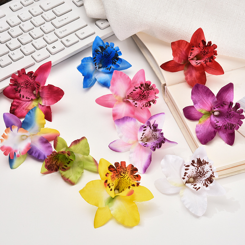 仿真花泰国兰花朵惠兰花diy手工头饰发夹配件新娘蝴蝶兰发夹花头
