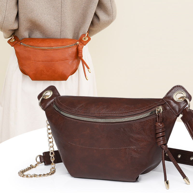 Bolso pequeño para mujeres 2023 nueva moda francés nicho de alto grado estilo occidental cadena pecho bolsa ins todo partido hombro cintura bolsa de moda