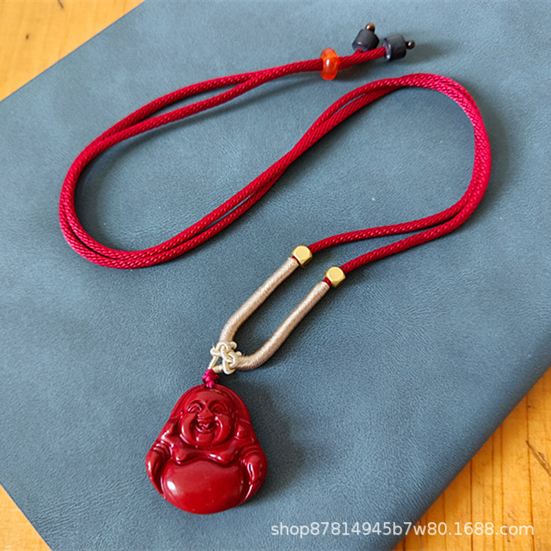 보라색 빨간색 로프 (26*25mm) 와 보라색 금 모래 부처