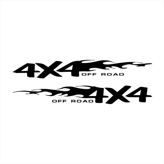 Off-road stickers Fire Totem stripes decorated car Truck pickup body Latte PET reflective stickers waterproof_autovado.com