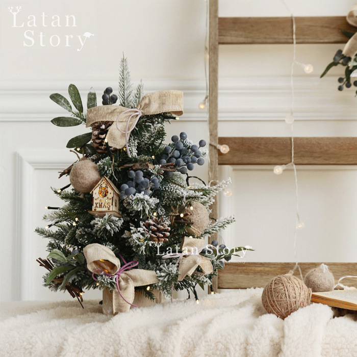 Shengyuan explosión de bayas de escritorio set de árbol de Navidad DIY decoraciones navideñas hogar ventanas decoraciones al por mayor