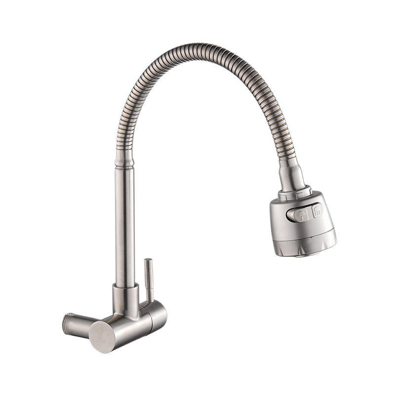 Grifo universal horizontal de un solo grifo frío lavabo 304 grifo de cocina grifo de pared grifo de piscina de lavandería