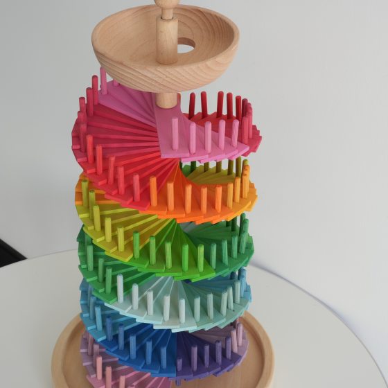 Dip Dye Colored Large Rotary Racing Ball Game Color Cognition Kindergarten Educational Early Education Building Blocks Manufacturers